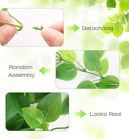 2pcs Fake Hanging Plants Artificial Hanging Plant Faux Greenery Vines for Wall Home Bedroom Living Room Indoor Outdoor Office Decor in Kuwait