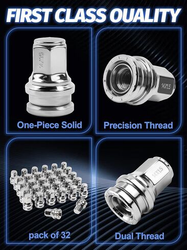 32PCS 14x1.5 Lug Nuts Fit for 2017-2024 F-250 F-350 Super Duty Hex 13/16" (21mm) Wheel Lug Nuts Replace HCPZ-1012-B HCPZ-1012-A in Kuwait