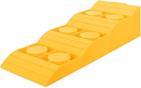 Camco Camper/RV Tri-Leveler - Features Durable Lightweight Trailer Ramp Design w/Non-Slip Surface & Built-in Handle - Up to 3-7/8" of Lift for RV Leveling - 3,500 lb Load Capacity (21027) in Saudi Arabia