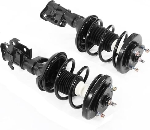 زوج من الدعامات الأمامية الكاملة مع مجموعة نوابض لولبية 172186 172185 بديلة لـ 2003 2004 2005 Honda Civic 1.7L نماذج الغاز فقط ممتص الصدمات مجموعة من 2 in Kuwait