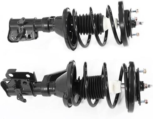 زوج من الدعامات الأمامية الكاملة مع مجموعة نوابض لولبية 172186 172185 بديلة لـ 2003 2004 2005 Honda Civic 1.7L نماذج الغاز فقط ممتص الصدمات مجموعة من 2 in Kuwait