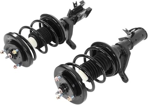 زوج من الدعامات الأمامية الكاملة مع مجموعة نوابض لولبية 172186 172185 بديلة لـ 2003 2004 2005 Honda Civic 1.7L نماذج الغاز فقط ممتص الصدمات مجموعة من 2 in Kuwait