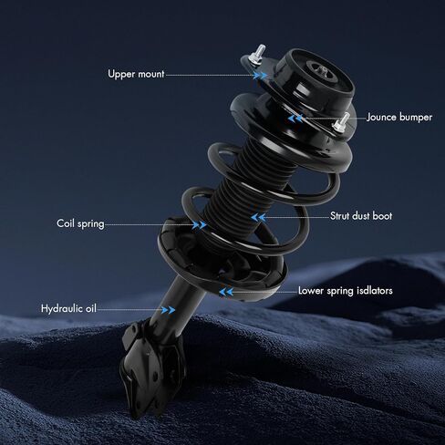ASAPE 2PCS Front Complete Struts Assembly w/Coil Spring Fit for Subaru Forester 2014 2015 2016 Replace OE 183069 183068 in Saudi Arabia