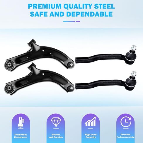 Front Struts Complete Assembly with 10Pcs Suspension Kits Compatible w/ 2007-2012 for Nissan for Versa Replace Control Arms Sway Bar Links Tie Rods in Kuwait
