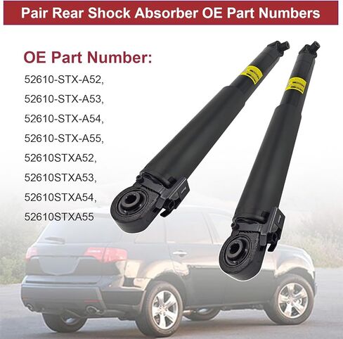 52610-STX-A53، 52610-STX-A52 زوج ممتص الصدمات الخلفي إلكترونيًا متوافق مع Acura MDX 2007-2013، الدعامات الخلفية متوافقة مع Acura ZDX 2010-2013، 52610-STX-A54، 52610-STX-A55 in Kuwait