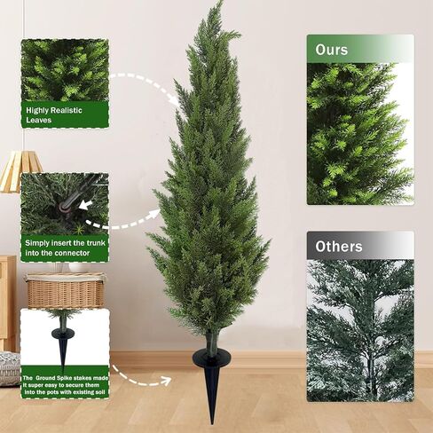 45Inch Outdoor Christmas Tree Stake with 41 Ornaments & Decorations-Weather-Resistant Holiday Lawn Decor-Mini Christmas Tree Ground Stake for Yard Garden Pathway Decor (115CM) in Kuwait