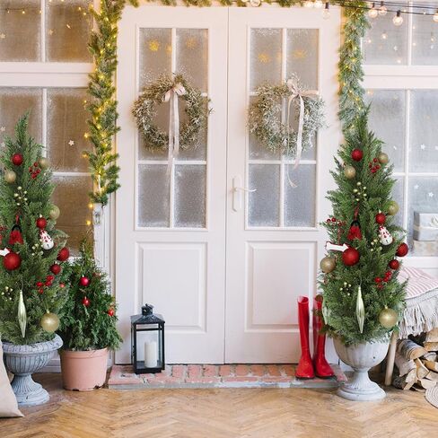 45Inch Outdoor Christmas Tree Stake with 41 Ornaments & Decorations-Weather-Resistant Holiday Lawn Decor-Mini Christmas Tree Ground Stake for Yard Garden Pathway Decor (115CM) in Saudi Arabia