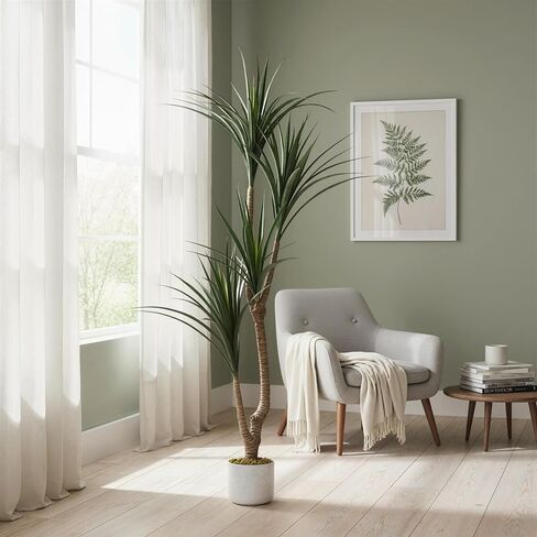 Artificial Dracaena Plants,5.4Ft Tall Fake Plants Artificial Dracaena Marginata in Pot Artificial Trees for Home Office Decor Indoor Outdoor Housewarming Gift in Saudi Arabia