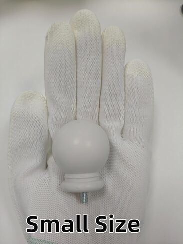 Finials for Curtain Rods 2 PCS Plastic End Cap Replacement Finials Curtain Rods of Ball Shape with M5 Screws,White in Kuwait