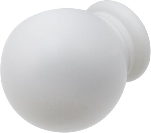 Finials for Curtain Rods 2 PCS Plastic End Cap Replacement Finials Curtain Rods of Ball Shape with M5 Screws,White in Kuwait