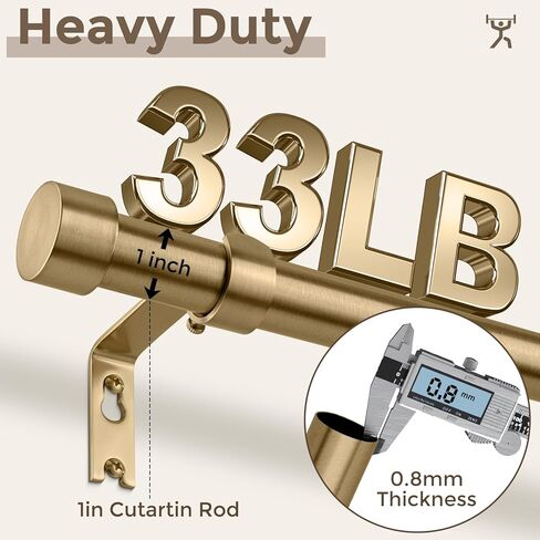 قضيب ستارة ذهبي دافئ من 48 إلى 84 بوصة، قضبان ستائر نحاسية شديدة التحمل للنافذة، قضيب معالجة نافذة بقطر 1 بوصة قابل للتعديل مع تشطيبات من سبائك الألومنيوم لغرفة النوم وغرفة المعيشة والمطبخ والمزرعة in Kuwait