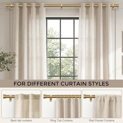 قضيب ستارة ذهبي دافئ من 48 إلى 84 بوصة، قضبان ستائر نحاسية شديدة التحمل للنافذة، قضيب معالجة نافذة بقطر 1 بوصة قابل للتعديل مع تشطيبات من سبائك الألومنيوم لغرفة النوم وغرفة المعيشة والمطبخ والمزرعة in Kuwait