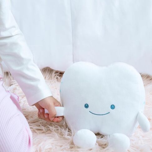 Tooth Fairy Pillow for Kids with Tooth Pocket, Tugs The Tooth Pillow, Comfort Plush for Loose Teeth, Big Feelings & Bedtime, Glow in The Dark, Ages 3+ in Saudi Arabia