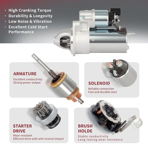 Hyanne 16018N Starter Compatible with Azera V6 3.3L 15-17 Santa Fe V6 3.3L 15-19 Cadenza V6 3.3L 15-20 Sorento V6 3.3L 16-20 08 OE#: 36100-3C260 in Saudi Arabia