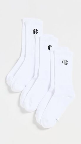 REIGNING CHAMP Men's 3 Pack Classic Crew Socks in Kuwait