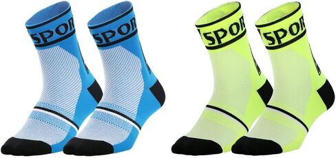 Cycling Socks Pro Mens Womens Riding Socks Bicycle Bike Sport Ankle Athletic Socks XC MTB BMX Black White Pink Blue Green in Saudi Arabia