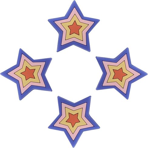 4pcs Cartoon Silicone Drawer Pull Handles Cabinet Wardrobe Knobs Soft Non-Slip Single Hole Pentagram Design for ’s Room Furniture in Saudi Arabia