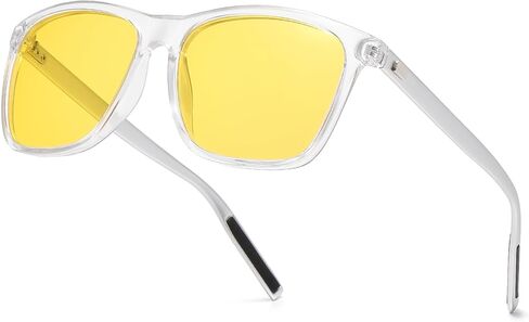 Night Driving Glasses for Men Women - Yellow Lens HD Nighttime Glasses Anti Glare and Enhance Vision in Saudi Arabia