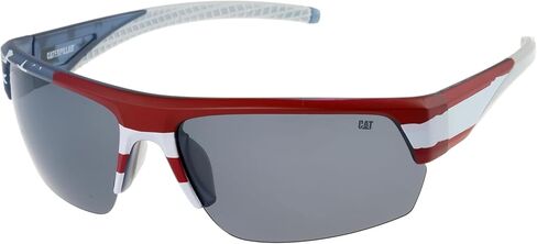 CAT 8022 American Flag Men's Semi-Rimless Wrap Sunglasses, UV400 Protection, 69 mm in Saudi Arabia