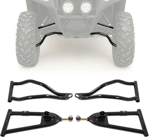 High Clearance 1.5" Forward Offset A Arms Compatible with Polaris 2009-2014 RZR S 800, 2010-2014 RZR 4 800 UTV Control Arm Fit Up To 30" Tire Steel Powder Coated Black in Kuwait