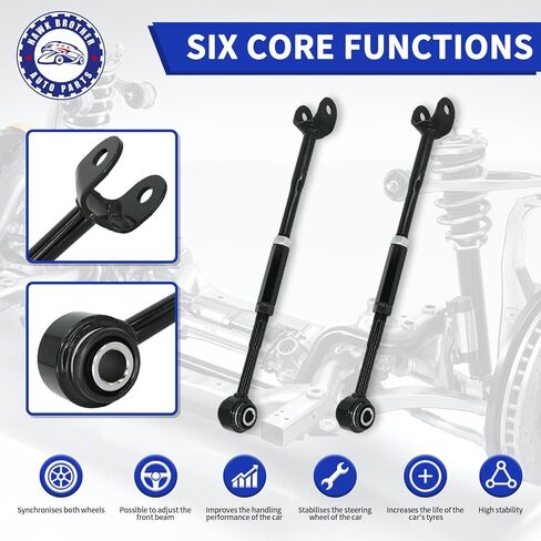 2 PCS Rear Lower Rearward Control Arms Rod Link Suspension Kit Replacement For 2002-2011 Toyota Camry 2001-2003 Highlander 2005-2012 Avalon 2002-2003 Lexus ES300 in Saudi Arabia