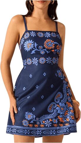 فستان بوهو نسائي من MakeMeChic بدون أكمام قصير للعطلات وربطة عنق بدون ظهر in Kuwait