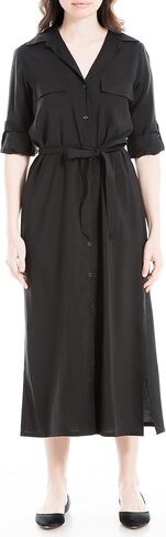 Max Studio Women's Peachskin Tab Sleeve Midi Shirt Dress in Saudi Arabia