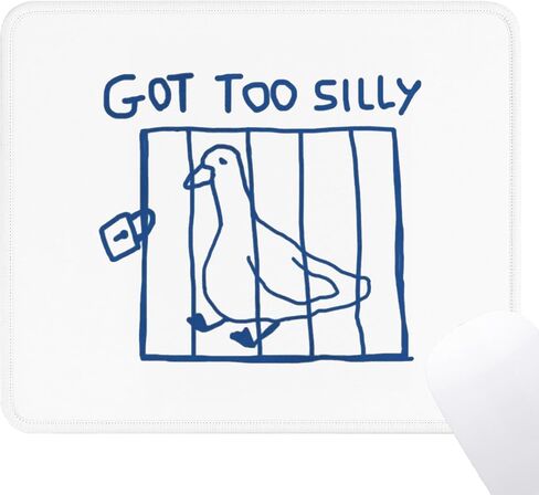 Silly Goose Mouse Pad - Funny Goose Gifts Office Supplies Desk Decor, Square Waterproof Non-Slip Rubber Base Cute Got to Silly Mousepad for Computers Office Accessories 7.9x9.5 Inch in Saudi Arabia