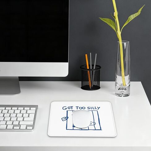 Silly Goose Mouse Pad - Funny Goose Gifts Office Supplies Desk Decor, Square Waterproof Non-Slip Rubber Base Cute Got to Silly Mousepad for Computers Office Accessories 7.9x9.5 Inch in Saudi Arabia