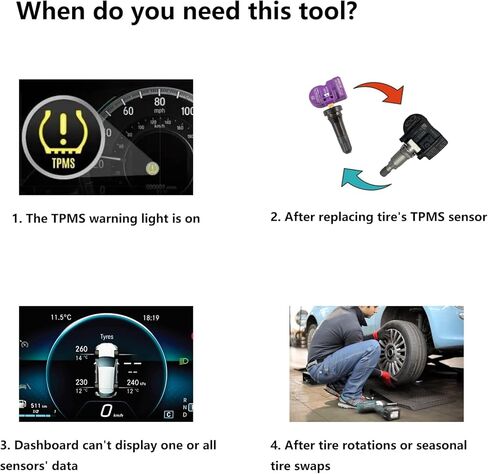 أداة إعادة تعلم EL-50448 GM TPMS مع بطارية قلوية عالية الطاقة 9 فولت مثبتة مسبقًا، أداة إعادة ضبط مستشعر الإطارات Chevy GM TPMS أداة إعادة ضبط مستشعر ضغط إطارات السيارة لسيارة Chevy Buick GMC Cadillac 2000-2025 in Kuwait