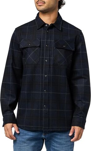 Karl Lagerfeld Mens Long Sleeve Woven Patterned Collared Shirt in Saudi Arabia