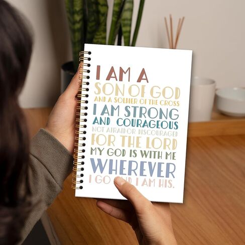 XNXLDYLH Christian Affirmation Notebook Journal, Inspirational Church Spiral Notebook, Bible Study Prayer Kids Journals Notebooks for Teens Boys Kids, Positive Office School Supplies Gifts, 5.5x8.3 In in Saudi Arabia