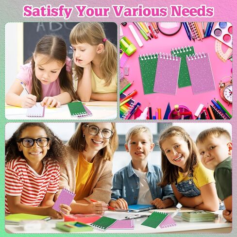 24 Pcs Witch Notepads Mini Spiral Notepads Small Prism 3.9 x 2.4 Inch Glitter Colorful Notebooks for Birthday Christmas Witch Party Supplies Gifts in Saudi Arabia