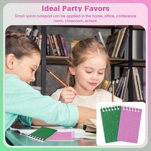 24 Pcs Witch Notepads Mini Spiral Notepads Small Prism 3.9 x 2.4 Inch Glitter Colorful Notebooks for Birthday Christmas Witch Party Supplies Gifts in Saudi Arabia