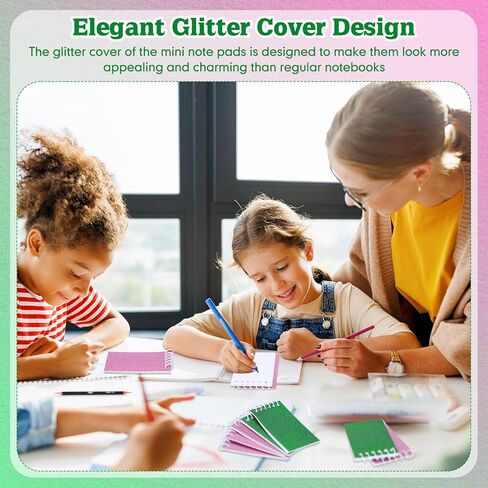 24 Pcs Witch Notepads Mini Spiral Notepads Small Prism 3.9 x 2.4 Inch Glitter Colorful Notebooks for Birthday Christmas Witch Party Supplies Gifts in Saudi Arabia