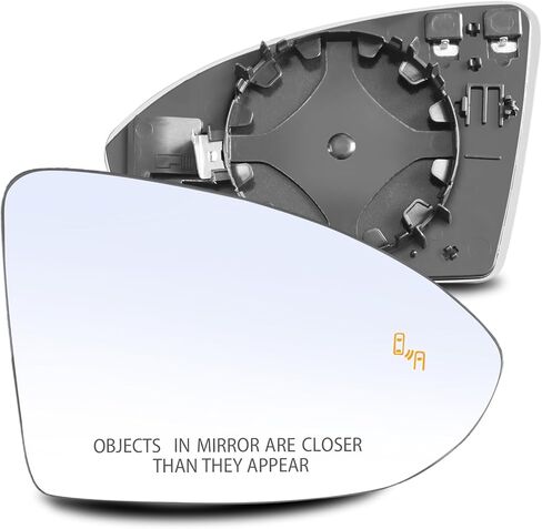 Passenger Right Side Mirror Glass - Compatible with VW Vehicles - 2016-2019 e-Golf/Golf R/Golf SportWagen, 2016-2021 Golf/GTI, with Heated/Blind Spot Detection, w/o Auto Dimming, Replace# 5G0857522Q in Saudi Arabia
