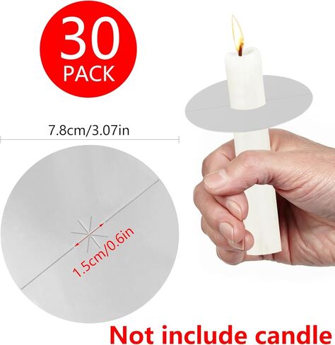 حماة شمعة ورقية فضية بالتنقيط، شموع ورقية للتقطير بالتنقيط، شموع الكنيسة بوبيش، حامل شموع الكنيسة لخدمة ضوء الشموع التعبدية، الوقفة الاحتجاجية للكنيسة، نصب تذكاري، حزمة من 30 in Kuwait