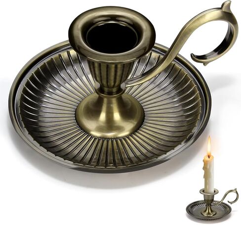 Bronze Candlestick Handle with Handle, Vintage Candlestick Holders, Brass Candle Stick Holders for Centerpiece Party Wedding Fireplace Mantle Table Home Decor Housewarming in Saudi Arabia