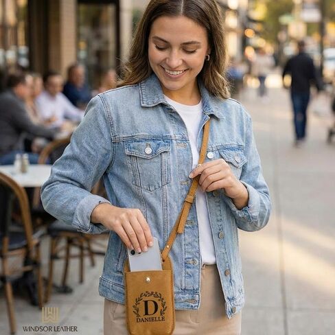 Personalized Leather Sling Bag, Custom Monogram Crossbody, Laser Engraved Travel Chest Bag Gift for Him or Her, Custom Logo Essentials Bag in Saudi Arabia