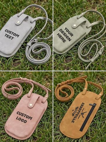 Personalized Leather Sling Bag, Custom Monogram Crossbody, Laser Engraved Travel Chest Bag Gift for Him or Her, Custom Logo Essentials Bag in Saudi Arabia