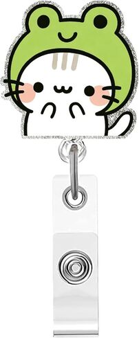 حامل بكرة شارة الإوزة اللطيفة قابل للسحب للممرضات والأطباء RN EN والمسعفين الطبي والمكتب الطبي النائم بكرة شارة الإوزة مع مشبك التمساح الأكريليك وبطاقة اسم الهوية وإكسسوارات علامة الاسم الأكريليكية الحيوانية in Kuwait