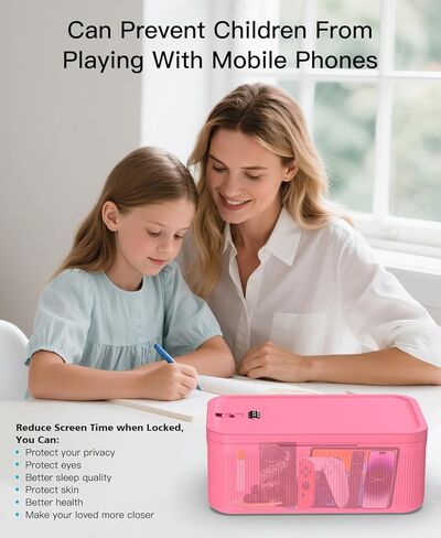 ySky Lockable Storage Box with Combination Code - Secure Medicine Safe box, Phone Jail & Snack Container for Refrigerator, Home, Office, Travel - Durable Multi-Purpose Lock Box (Berry) in Saudi Arabia