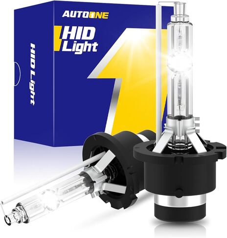 AUTOONE 2024 ترقية D3S D3R HID المصباح الأمامي، 300٪ خفة أكثر سطوعًا، 6000K أبيض 66340 42403 42302 35W مصابيح زينون الأمامية، فائقة السطوع D3S HID لمبات استبدال أصلية، سهلة التركيب in Saudi Arabia