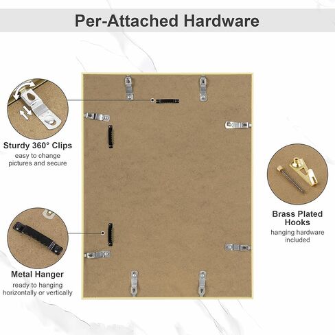 12x16 Metal Picture Frame, 12 x 16 Aluminum Photo Frames with 9x12 Removable Mat, High Definition Plexiglass, Vertical and Horizontal Display, Wall Hook Hanging Hardware Included, Gold, 3 Pack in Saudi Arabia