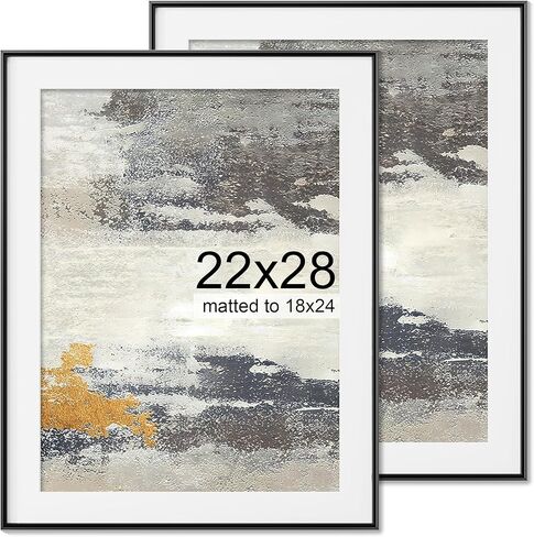 12x16 Metal Picture Frame, 12 x 16 Aluminum Photo Frames with 9x12 Removable Mat, High Definition Plexiglass, Vertical and Horizontal Display, Wall Hook Hanging Hardware Included, Gold, 3 Pack in Saudi Arabia