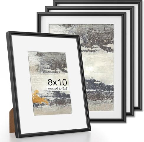 12x16 Metal Picture Frame, 12 x 16 Aluminum Photo Frames with 9x12 Removable Mat, High Definition Plexiglass, Vertical and Horizontal Display, Wall Hook Hanging Hardware Included, Gold, 3 Pack in Saudi Arabia