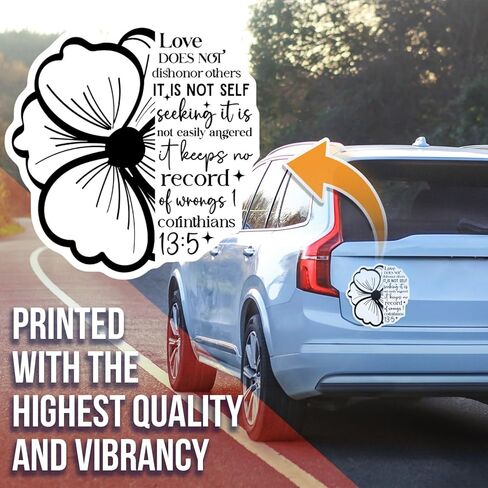 Inspirational Flower Magnet - Bible Verse Magnet - Love Quote Magnet Car Magnet - Christian Gift Decor - Faith Based Magnet - Scripture Magnet Art - AAMT1713 in Saudi Arabia