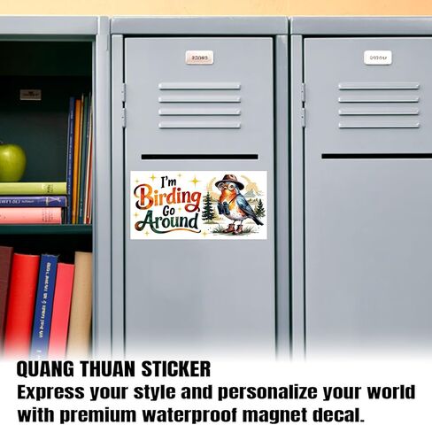 Magnet I'm Birding Go Around Car Magnet Decal Bird Lover Gift Waterproof UV Resistant Decal for Refrigerators Cars 7.5x3.75in in Kuwait