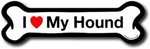 Magnet Me Up I Love My Hound Pawprint Shape Car Magnet - 5 Inches Magnetic Decal for Cars, Trucks and SUVs, Ideal Gift for Dog Lover Accessory, Full-Color UV Printed Weatherproof Vinyl, Made in USA in Saudi Arabia