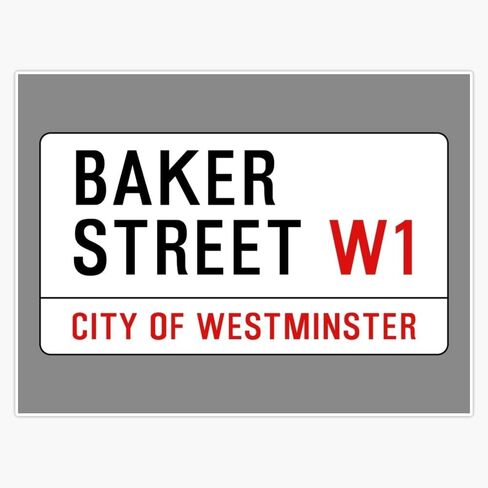 Baker Street Sign â€“ 221B, Sherlock 5" Removable Magnetic Bumper Sticker | Heavy-Duty Vehicle Magnet in Saudi Arabia